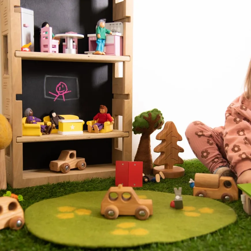 TTS Wall Mountable Wooden Dolls House