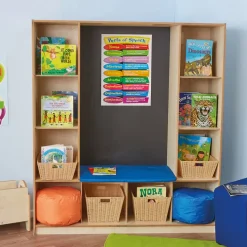 TTS Wooden Bookcase with Seating H1700 x W1500 x D500mm
