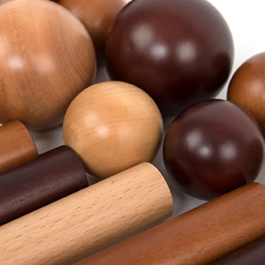 TTS Wooden Cylinders and Balls for Babies 21pcs