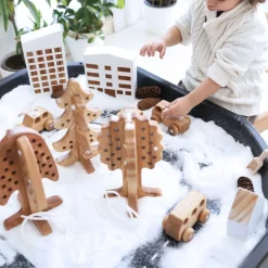 TTS Wooden 3D Threading and Lacing Trees 3pk