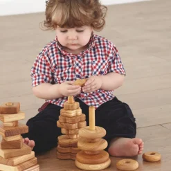TTS Wooden Manipulative Stacking Pyramids