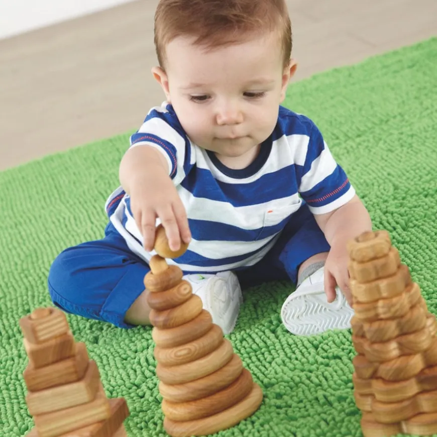 TTS Wooden Manipulative Stacking Pyramids