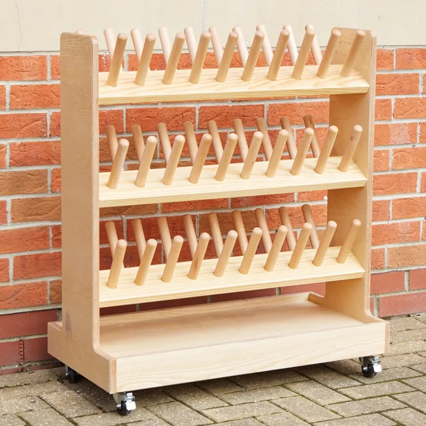 TTS Wooden Outdoor Wellie Rack