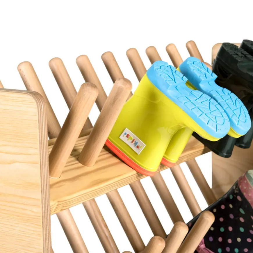 TTS Wooden Outdoor Wellie Rack