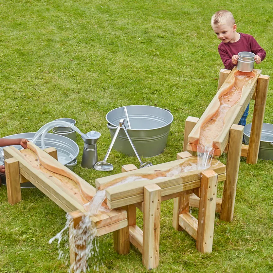 TTS Wooden Water Channelling Chutes 3pcs