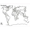 TTS World and British Isles Whiteboard Set of 5 A3