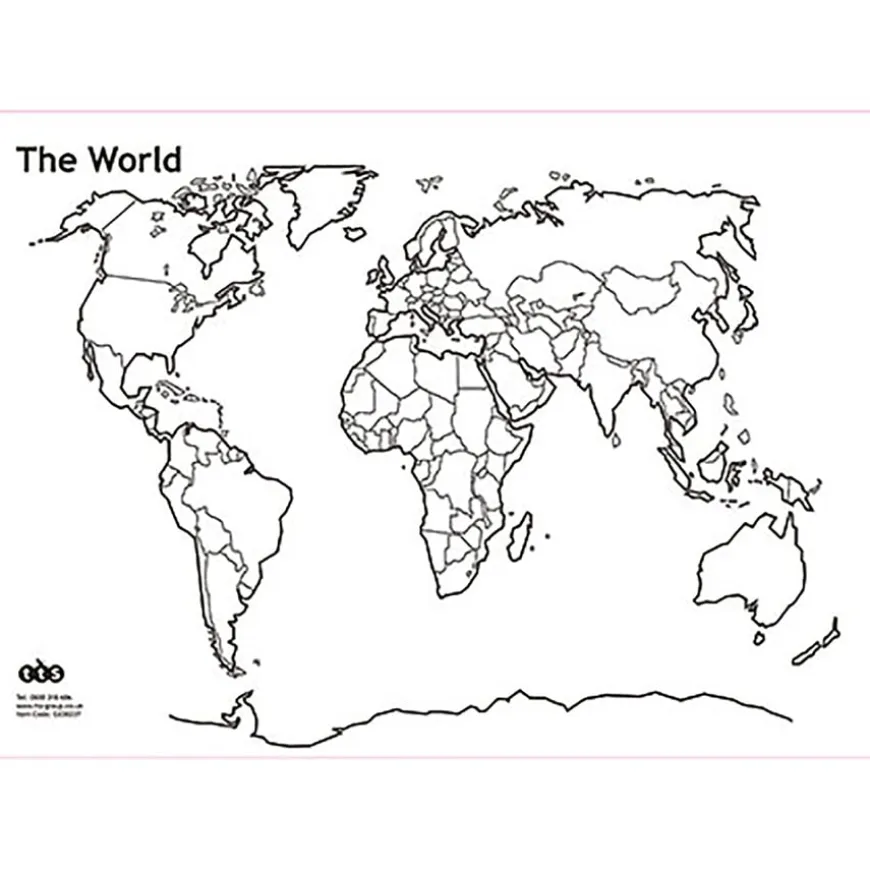 TTS World and British Isles Whiteboard Set of 5 A3