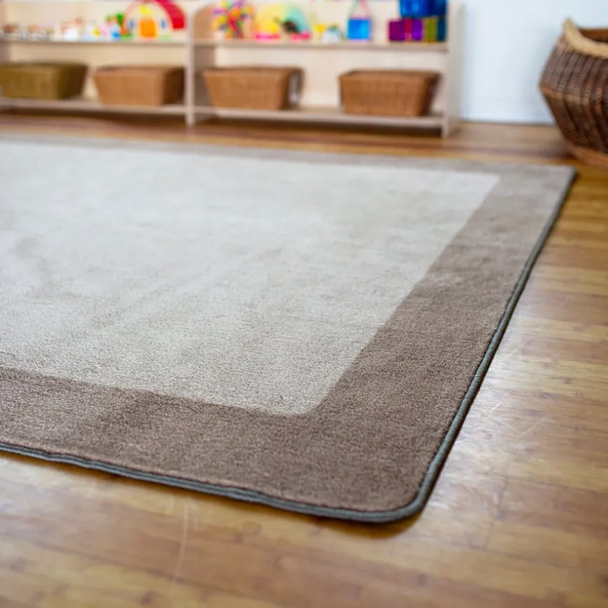 Two Tone Border Rectangular Carpet