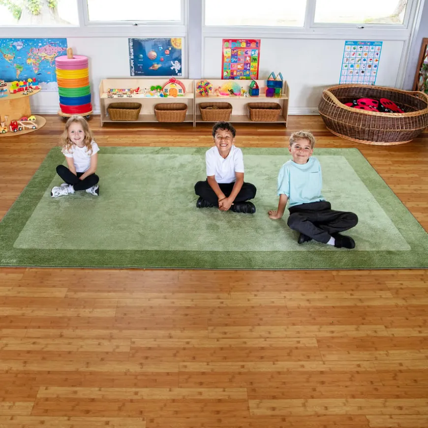 Two Tone Border Rectangular Carpet