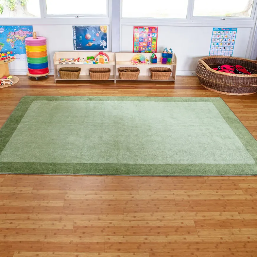 Two Tone Border Rectangular Carpet
