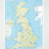 UK Physical Map A1