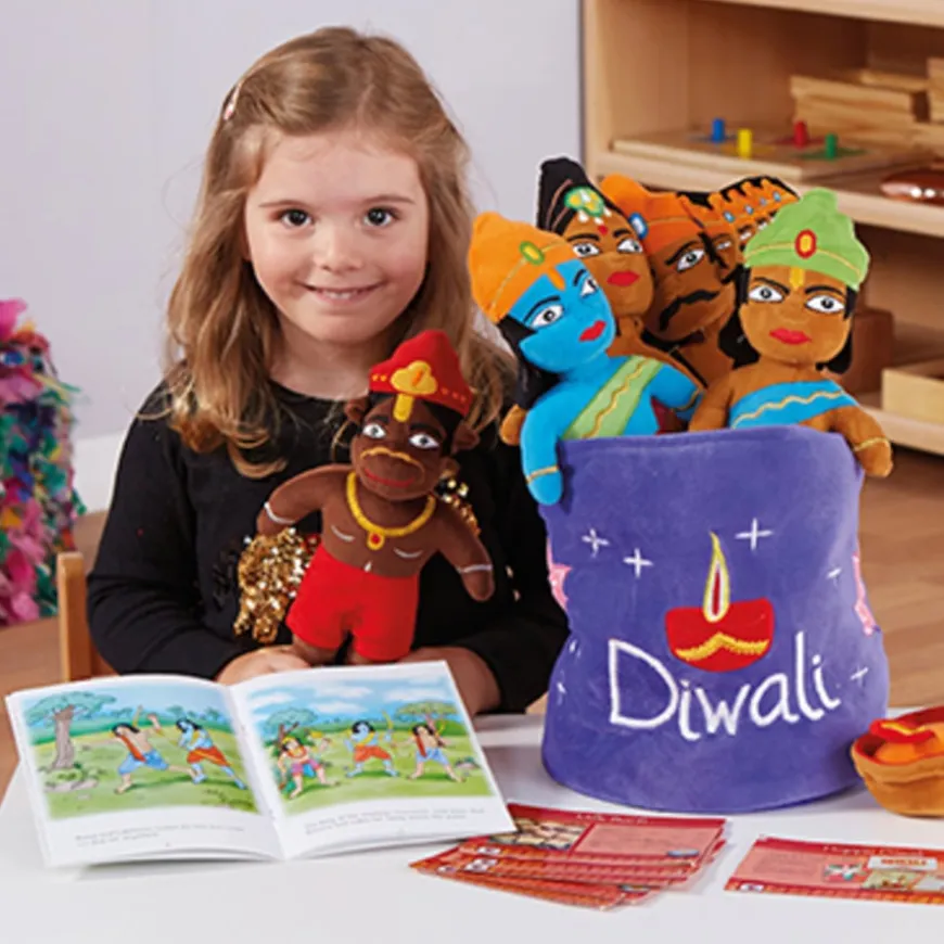 Washable Diwali Festival Story Basket 8pcs