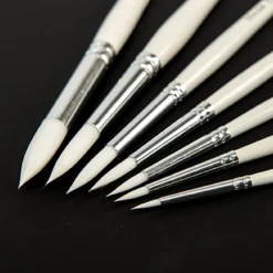 White Nylon Round Paint Brushes 60pk