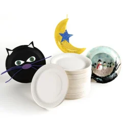 White Paper Plates Bulk Pack