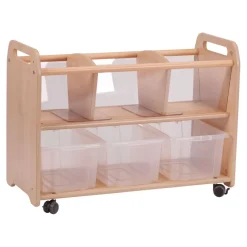 Wooden Clearview Browser W/ Castors