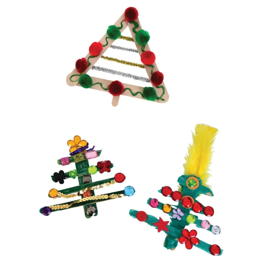 Wooden Craft Sticks 1000pk Multicoloured