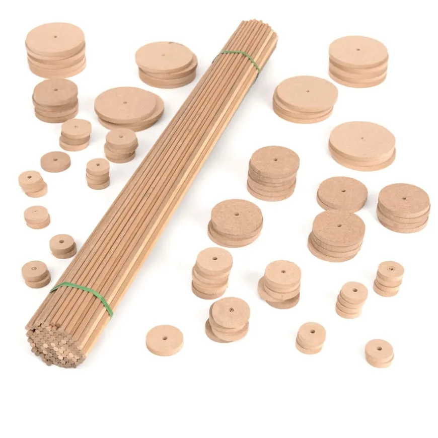 Wooden Dowels & Wheels Pack