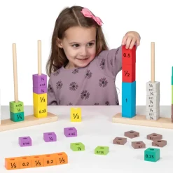 Wooden Fraction & Decimal Towers