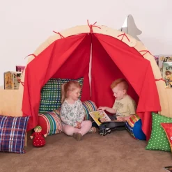 Wooden Framed Playtent with Book Storage
