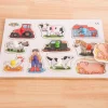 Wooden Large Peg Puzzles 4pk