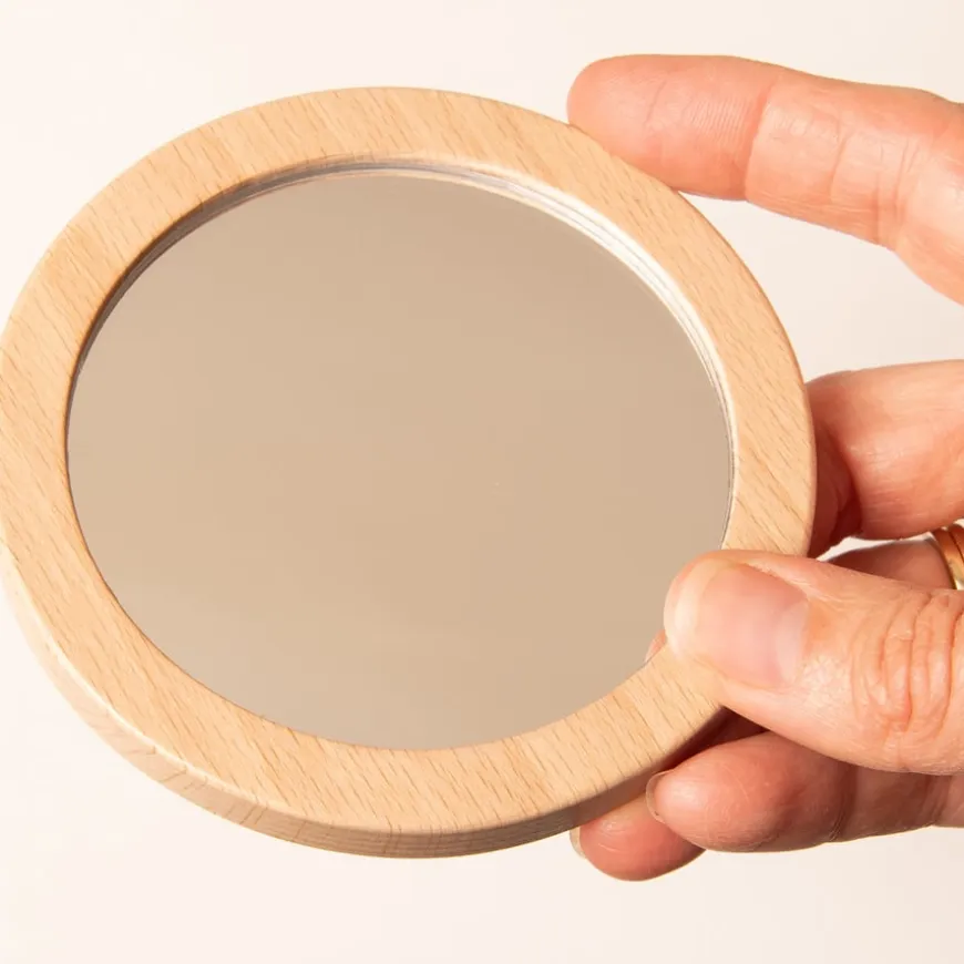 Wooden Little Looking Mirrors 6pk