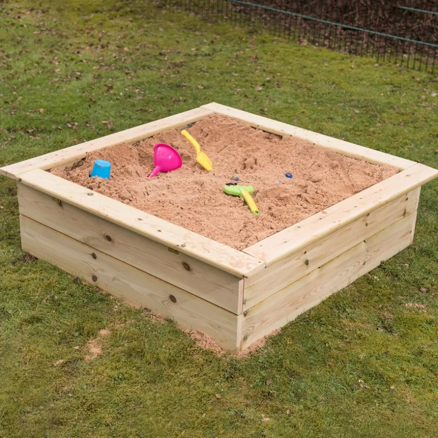 Wooden Mini Square Sandbox & Planter H310 x W1150 x D1150mm