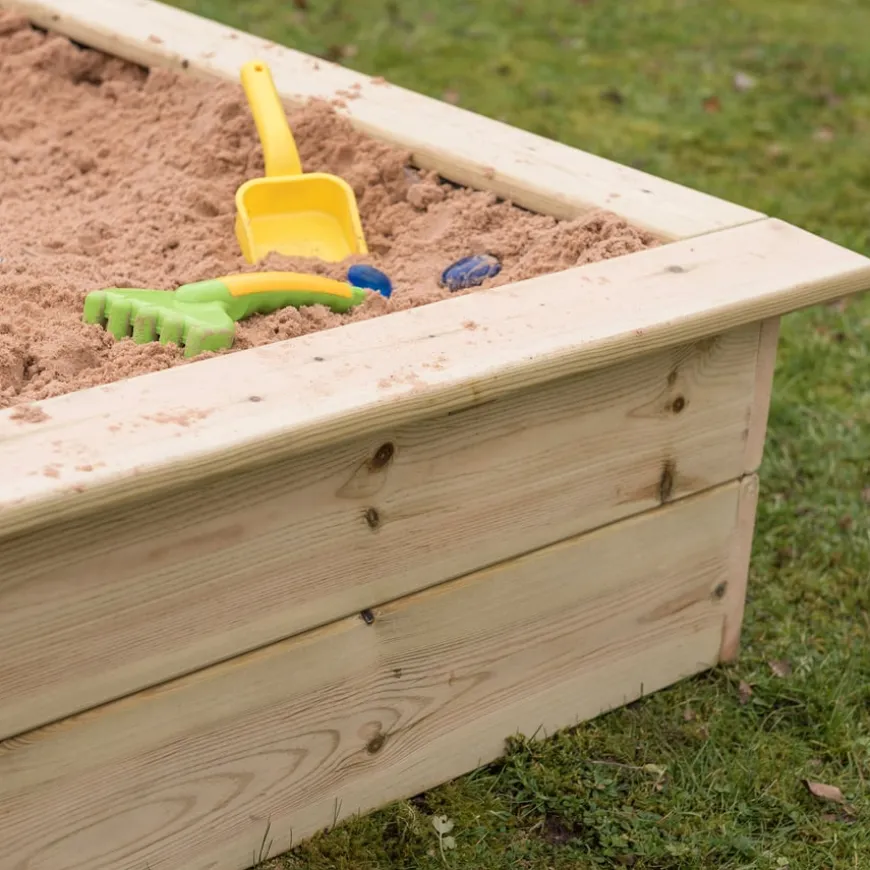Wooden Mini Square Sandbox & Planter H310 x W1150 x D1150mm
