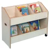 Wooden Mobile Book Browser Beech H800 x W920 x D390mm