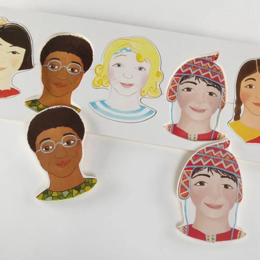 Wooden Multicultural Jigsaw Puzzle 5pcs