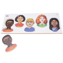 Wooden Multicultural Jigsaw Puzzle 5pcs