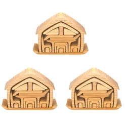 Wooden Nesting Houses 3pk