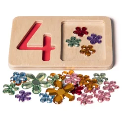 Wooden Number Trays 9pk