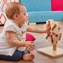 Wooden Rotating Bead Wheel