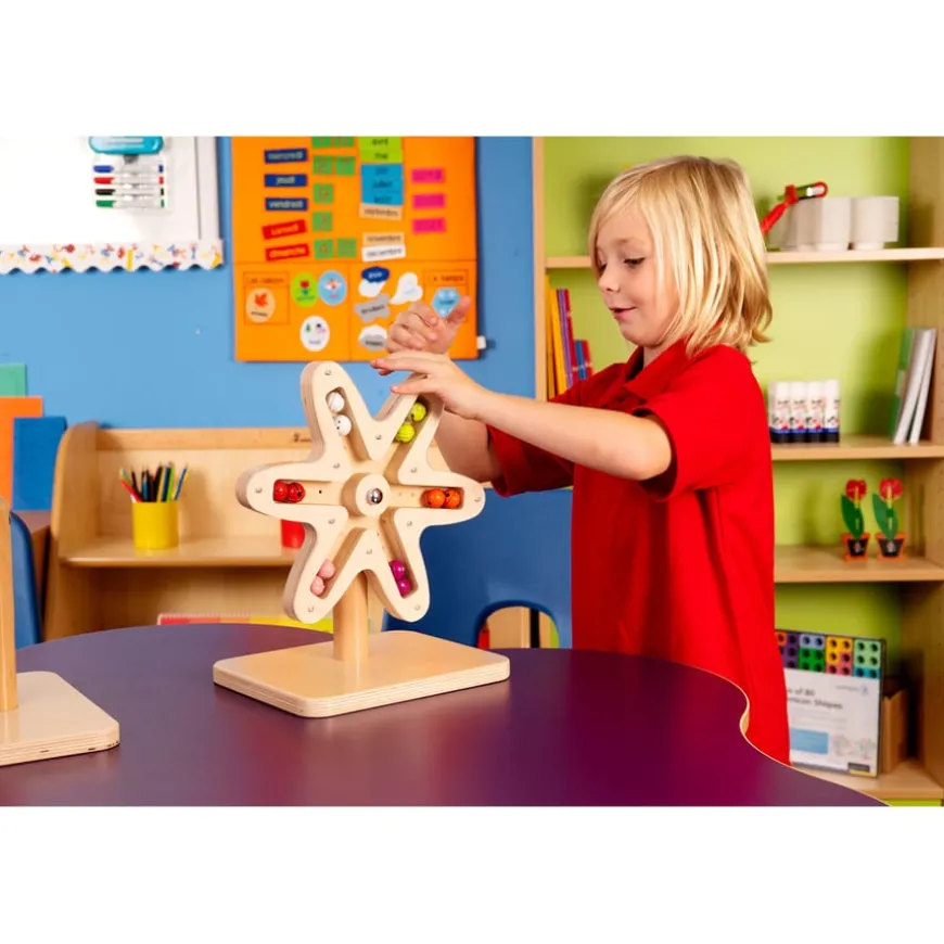Wooden Rotating Jingle Bell Wheel
