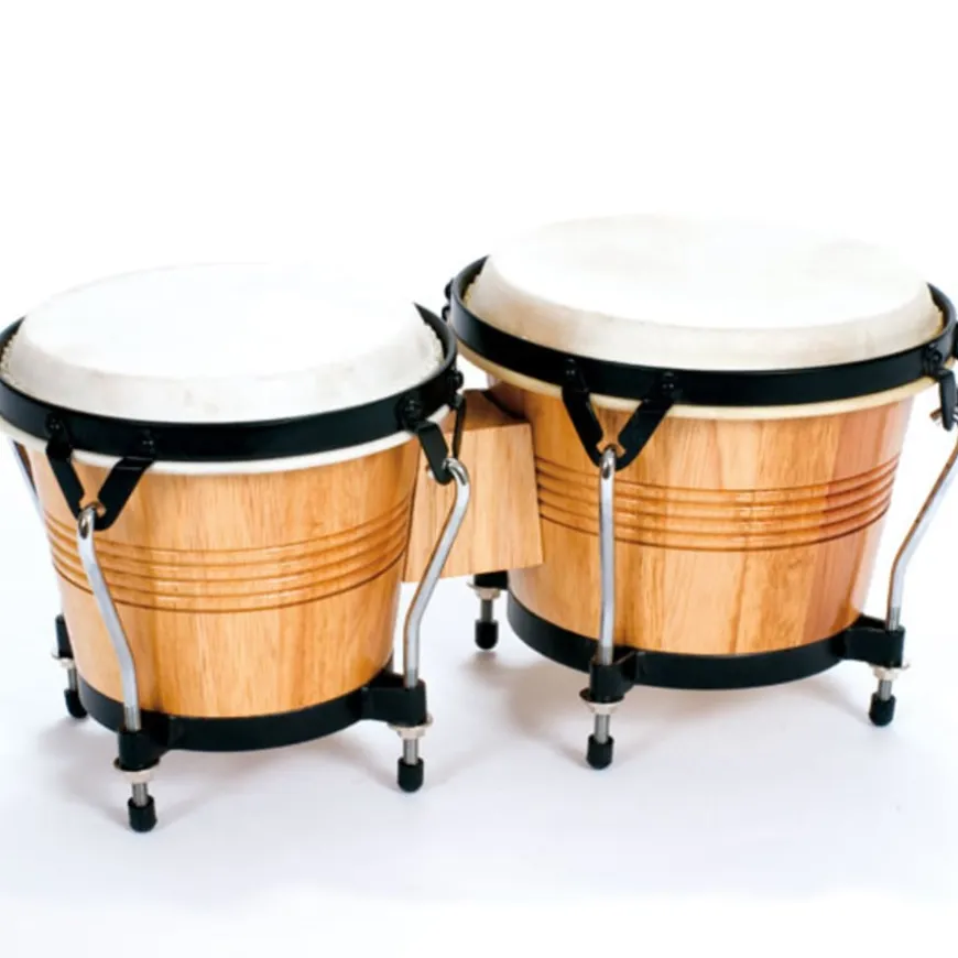 Wooden Shell Bongos With Raised Feet