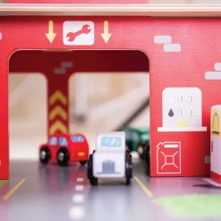 Wooden Small World Car Garage