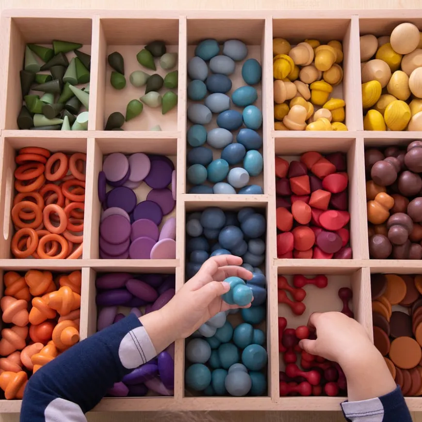 Wooden Sorting Tray