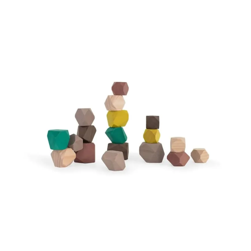 Wooden Stacking Building Boulders 18pk
