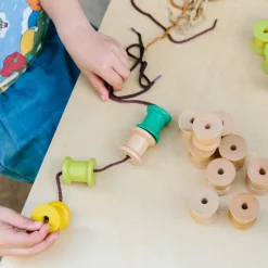 Wooden Threading Cotton Reels 40pk