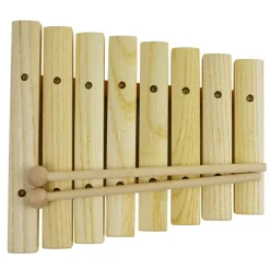 Wooden Xylophone With Engraved Notes Names
