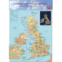 World Europe and UK Maps Set A3