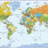 World Map Vinyl A1