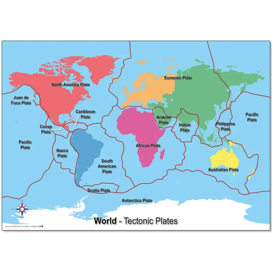 World Tectonic Plates Map
