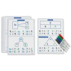Write & Wipe Visualise Maths Boards 30pk