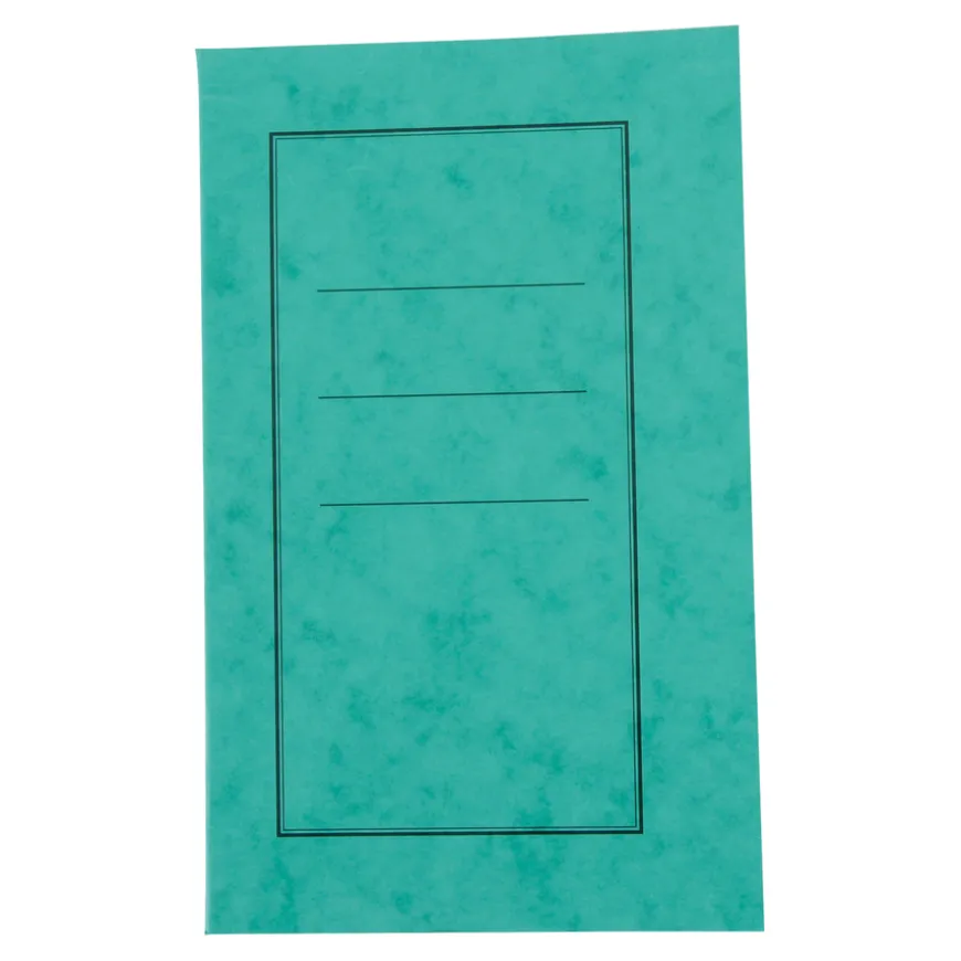 6.5''x 4'' Exercise Book 8mm Ruled Green 64pg 50pk