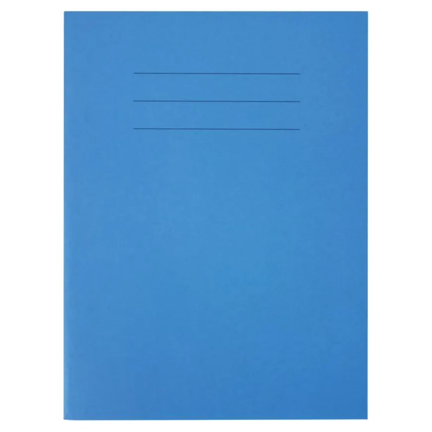 9''x7'' Exercise Book 8mm Ruled Margin Blue 80pg 100pk