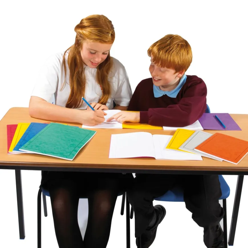 6.5'' x 5'' Exercise Book 15mm Ruled 24pg Red 50pk