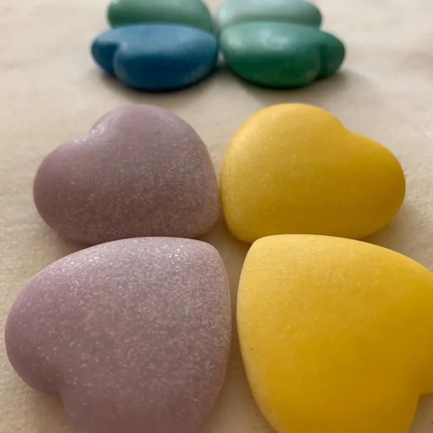 Yellow Door Kindness Heart Stones 16pk