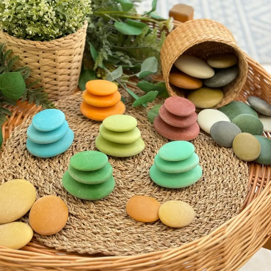 Yellow Door Nature Sorting Stones Set 36pc