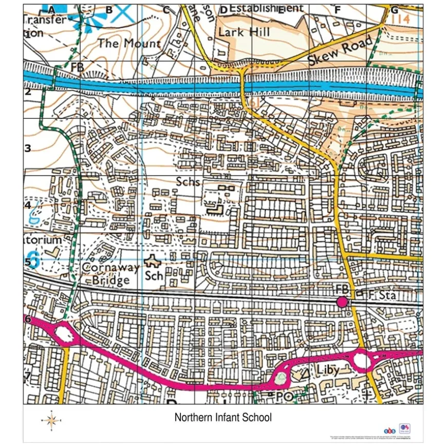 Your School OS Bee-Bot® Mat - Ordnance Survey
